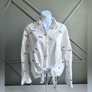 Old Navy Tie Front Button Down Shirt